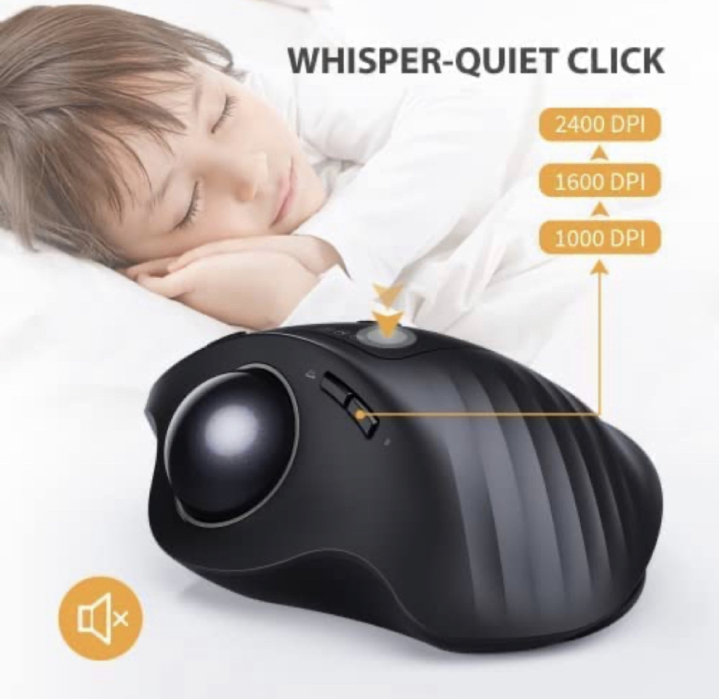 RGB Wireless Mouse ProtoArc Ergonomic Rechargeable Rollerball image indicator(5)