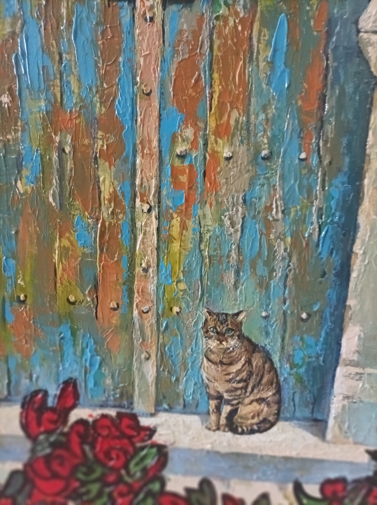 original oil painting 40 by 30 " "Older door " image indicator(8)