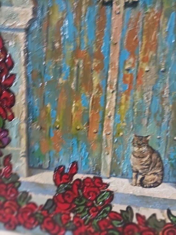 original oil painting 40 by 30 " "Older door " image indicator(9)