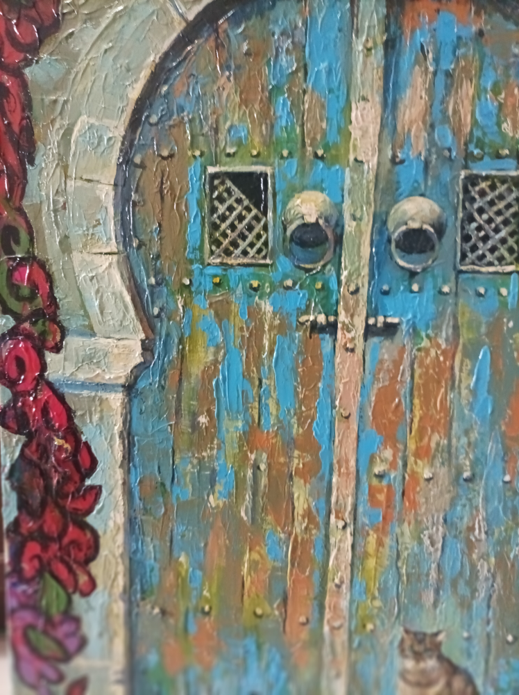 original oil painting 40 by 30 " "Older door " image indicator(10)