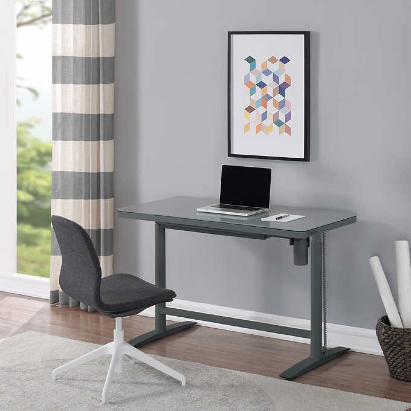 Tresanti Height Adjustable Electric Desk Grey - photo 2