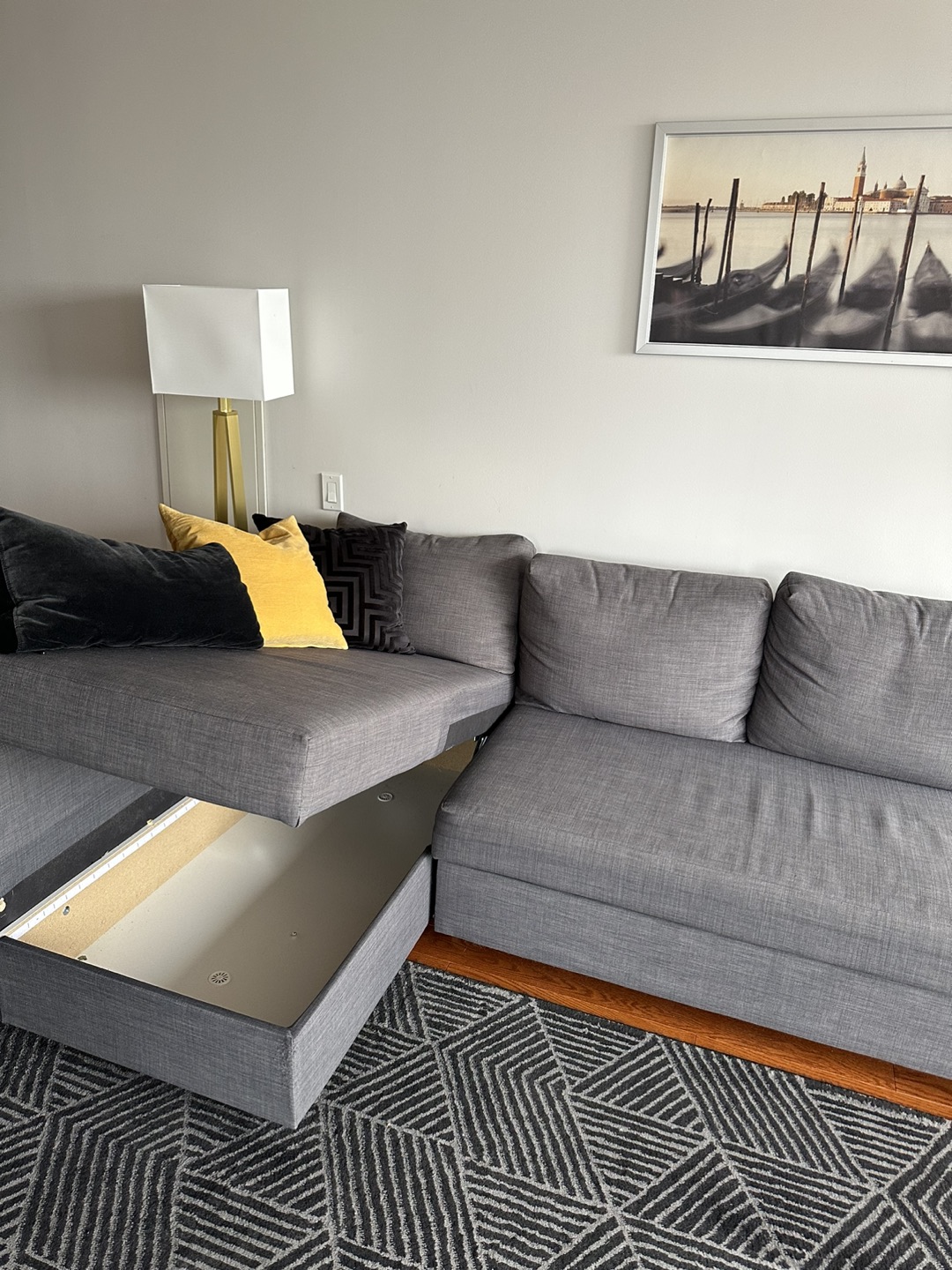 IKEA Grey Sofa Bed - photo 4