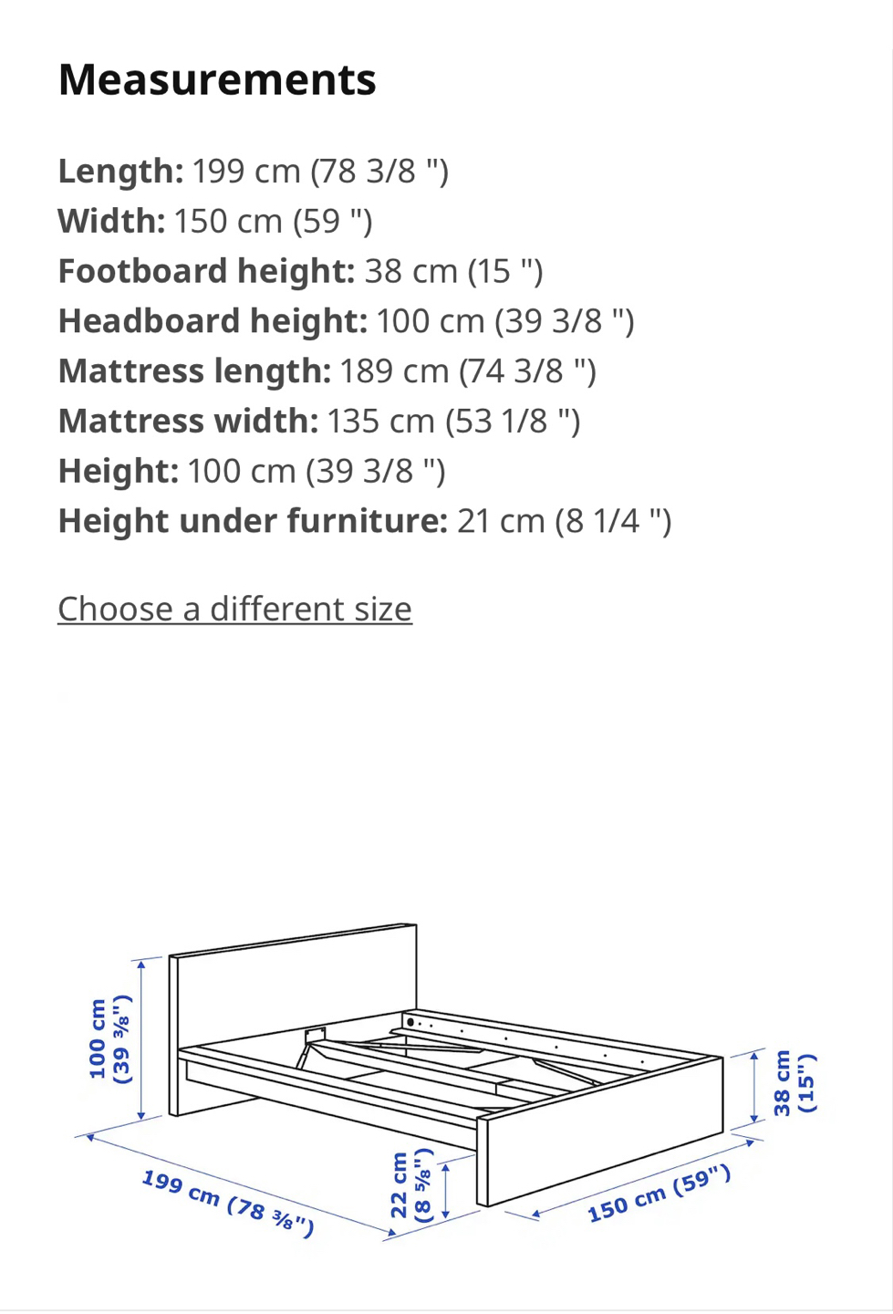 Ikea MALM Bed Frame ( FULL / DOUBLE) - photo 2