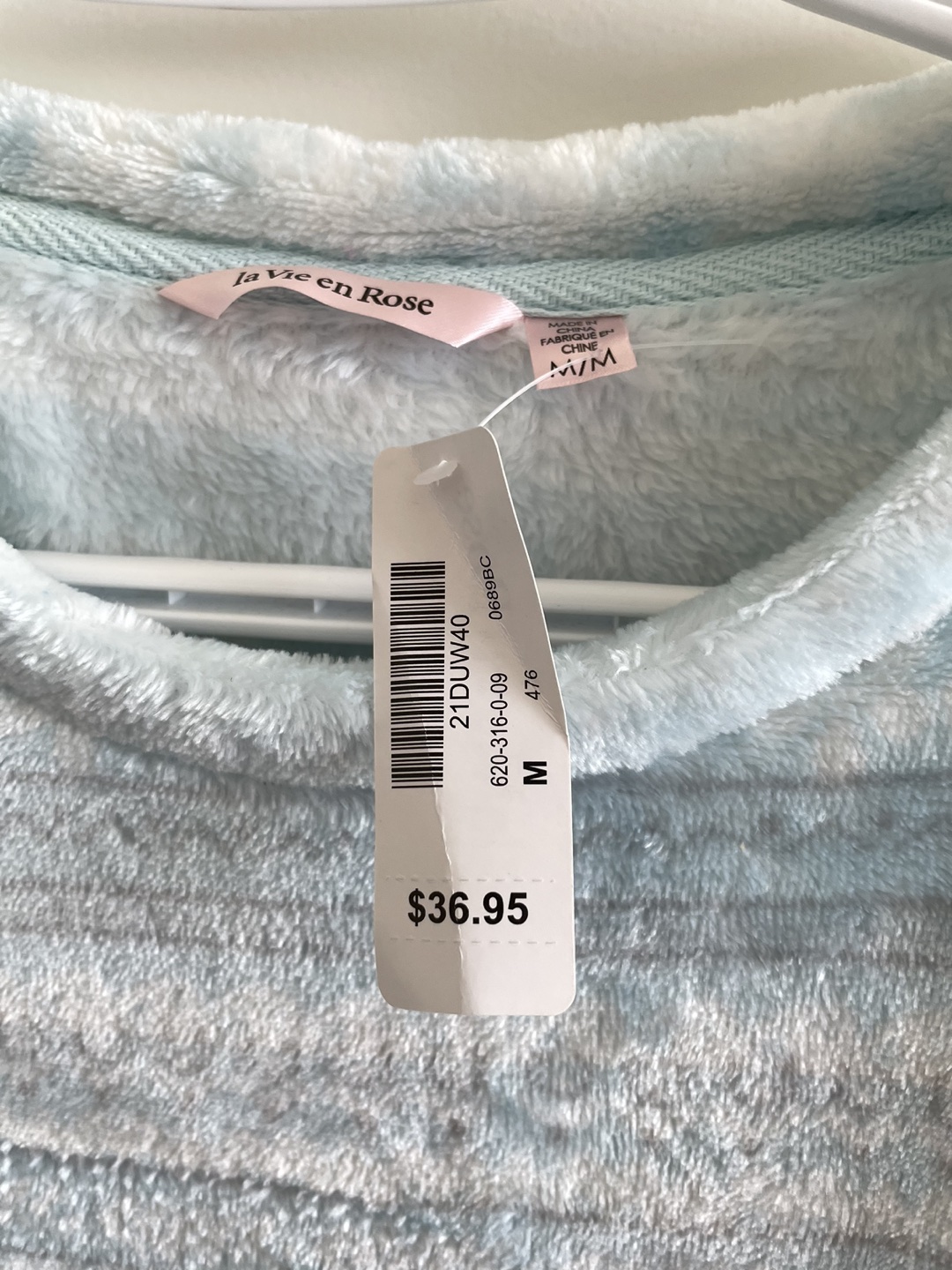 NEW Fleece La Vie en Rose Lounge Top Size M - photo 2