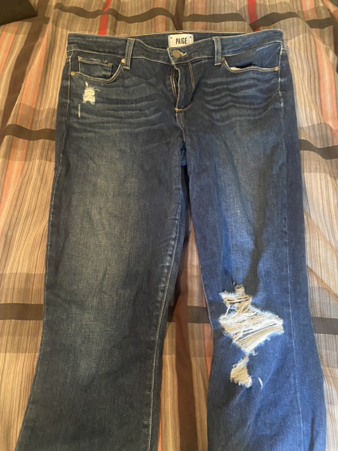 Paige ankle distressed jeans size 32