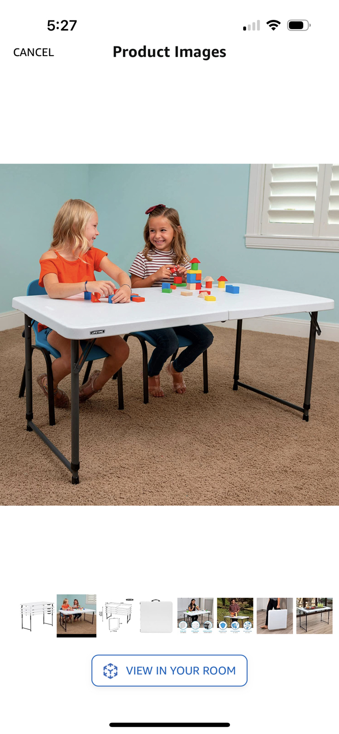 Lifetime Height Adjustable Utility Folding Table - photo 2