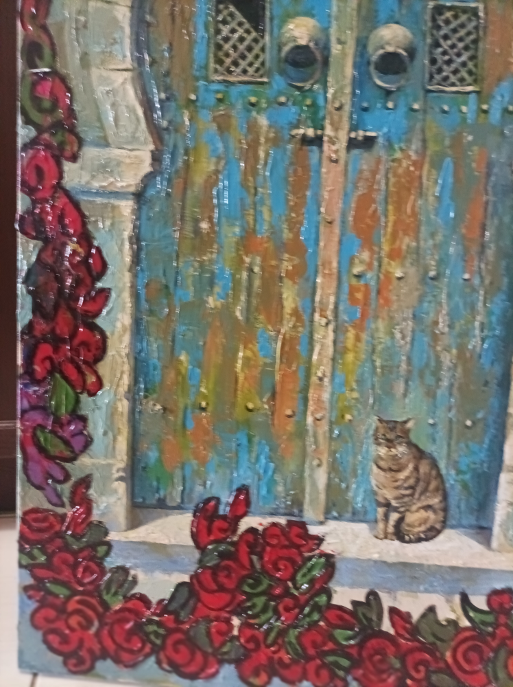 original oil painting 40 by 30 " "Older door " image indicator(4)