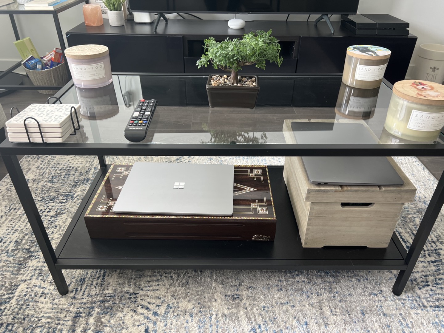 Ikea VITTSJÖ nesting coffee table set - photo 3