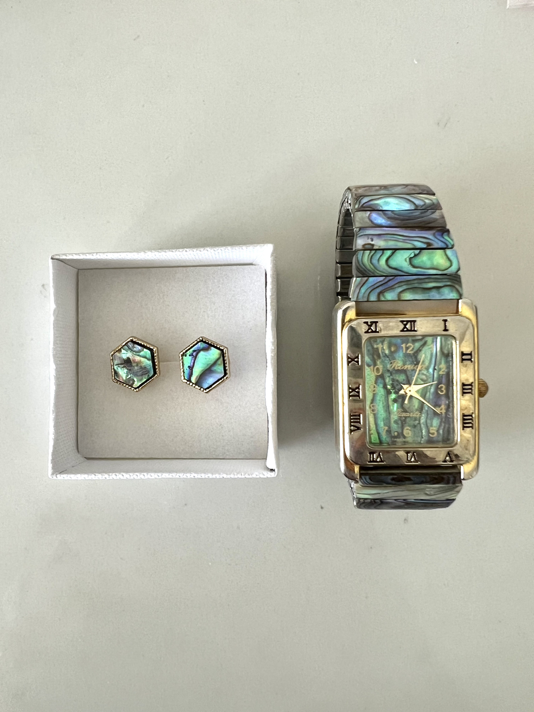 Seashell Watch and Earring Set