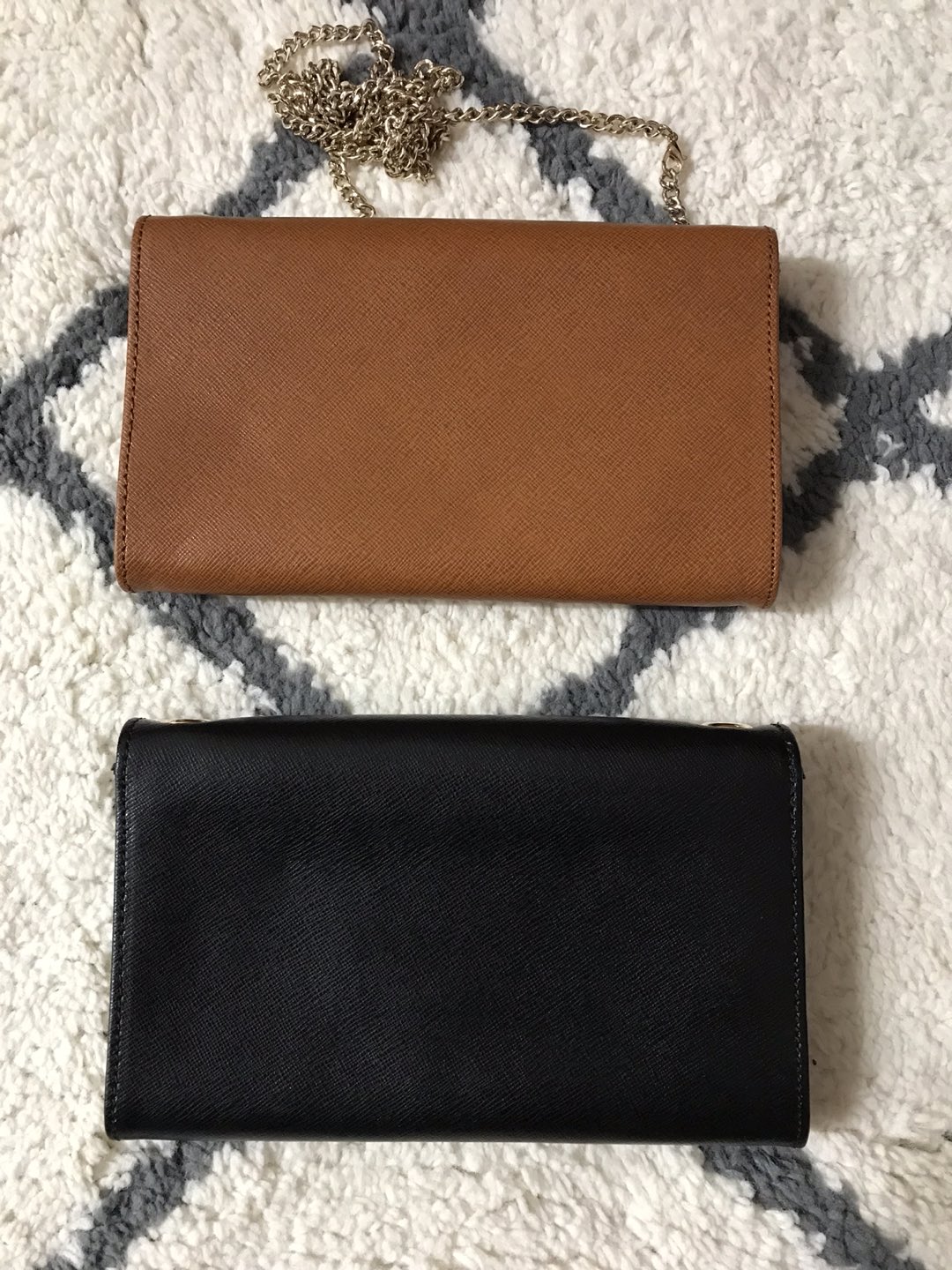 Barneys NY leather wallet on chain black and brown - photo 2