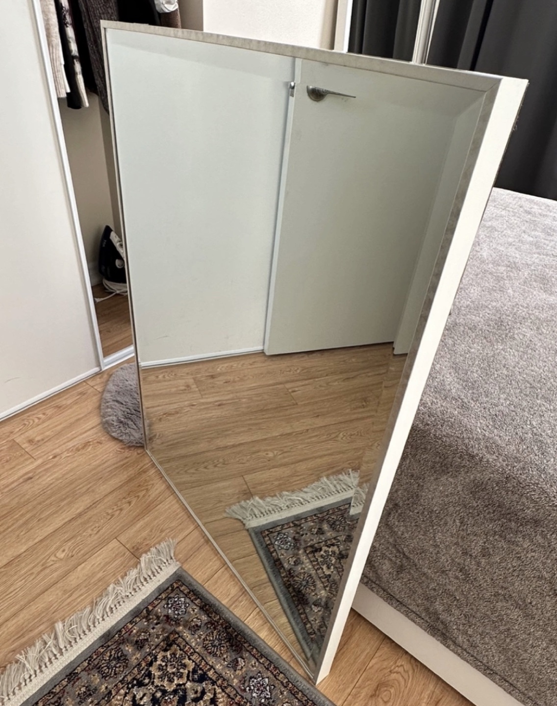 Mirror with silver frame