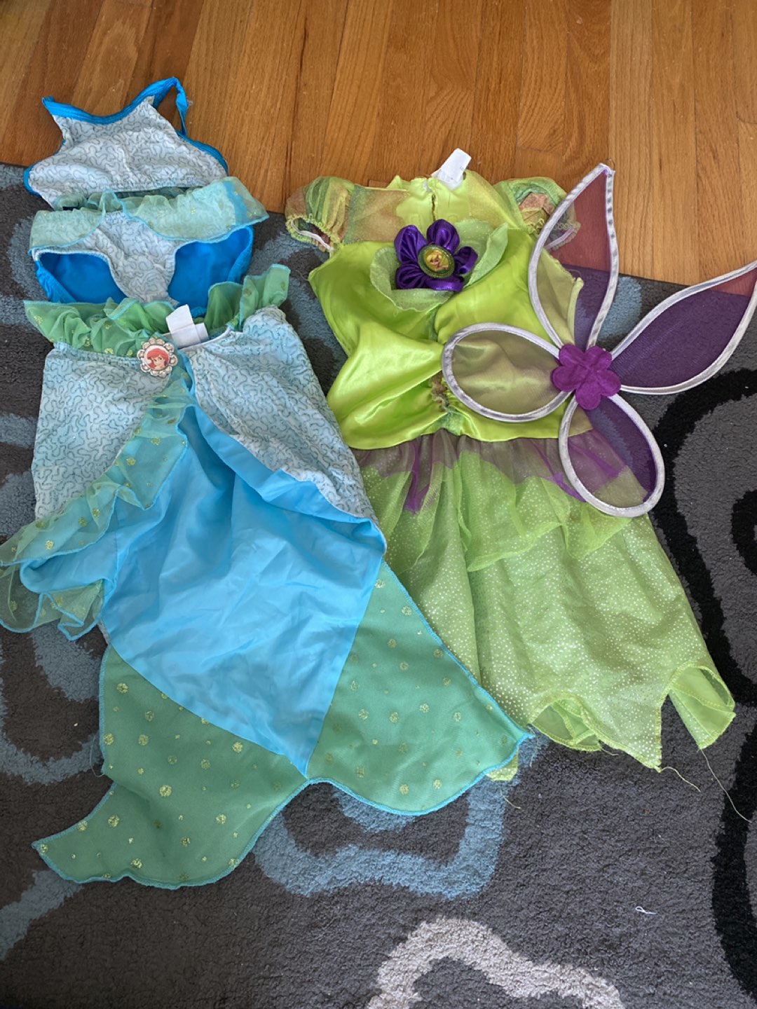 Tinker bell and Ariel costumes size 4/5T