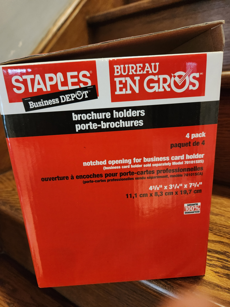 Brand New STAPLES 3 Brochure holders image indicator(6)