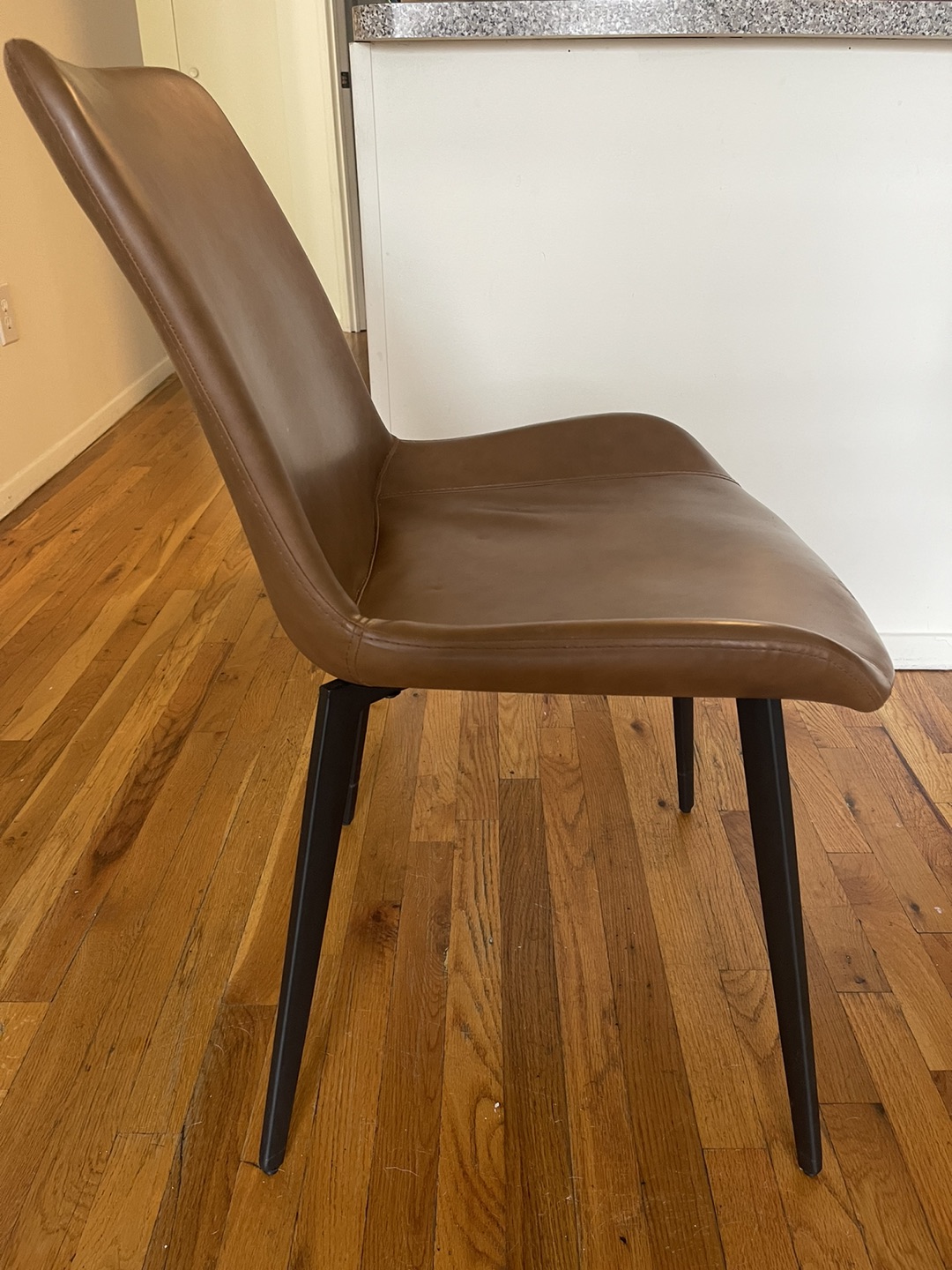 Set of 4 Upholstered Leather Chairs - photo 2