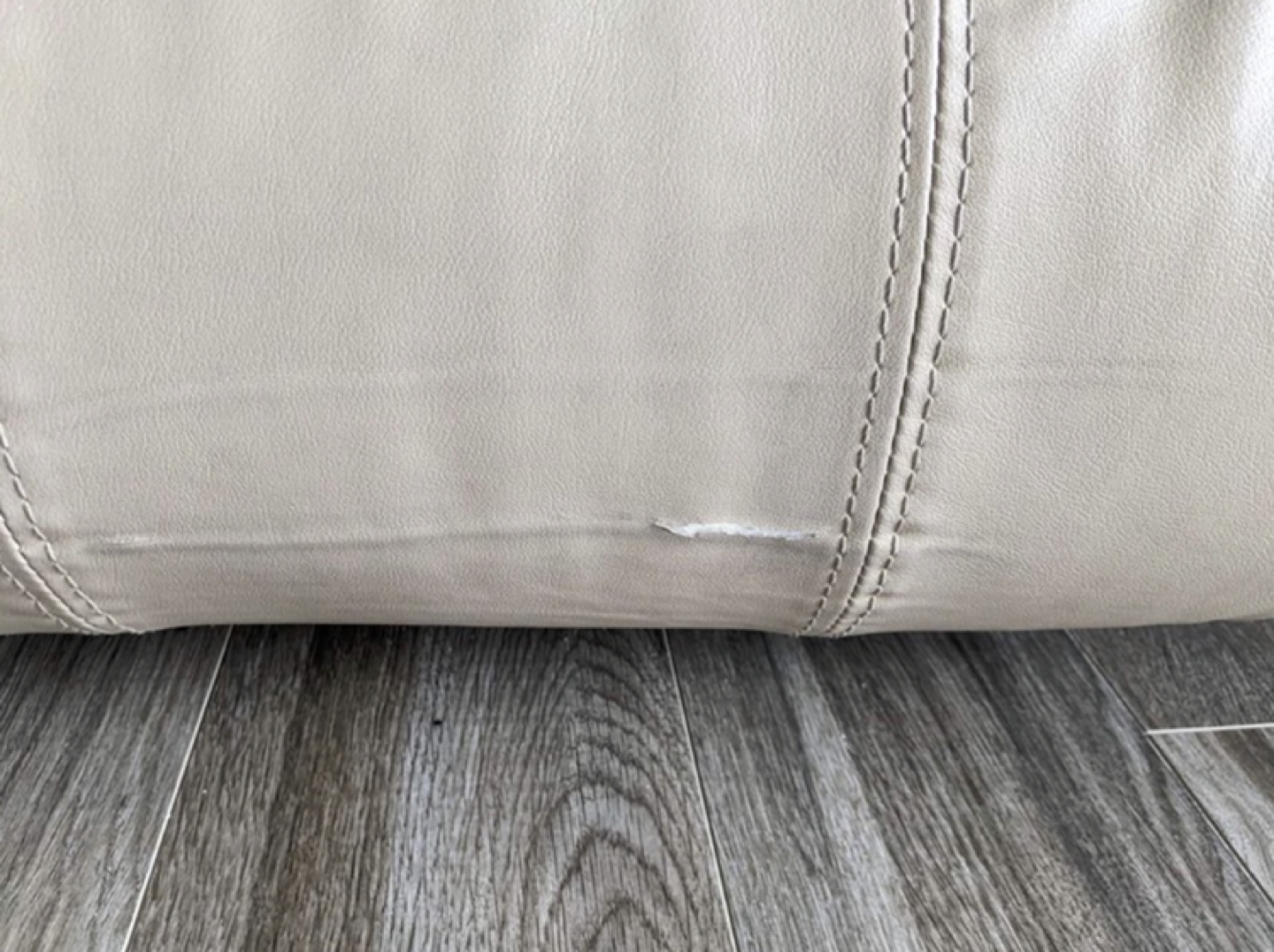 #freecycle Two seater leather recliner with cover - photo 3