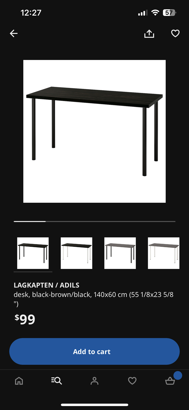 Two IKEA desks