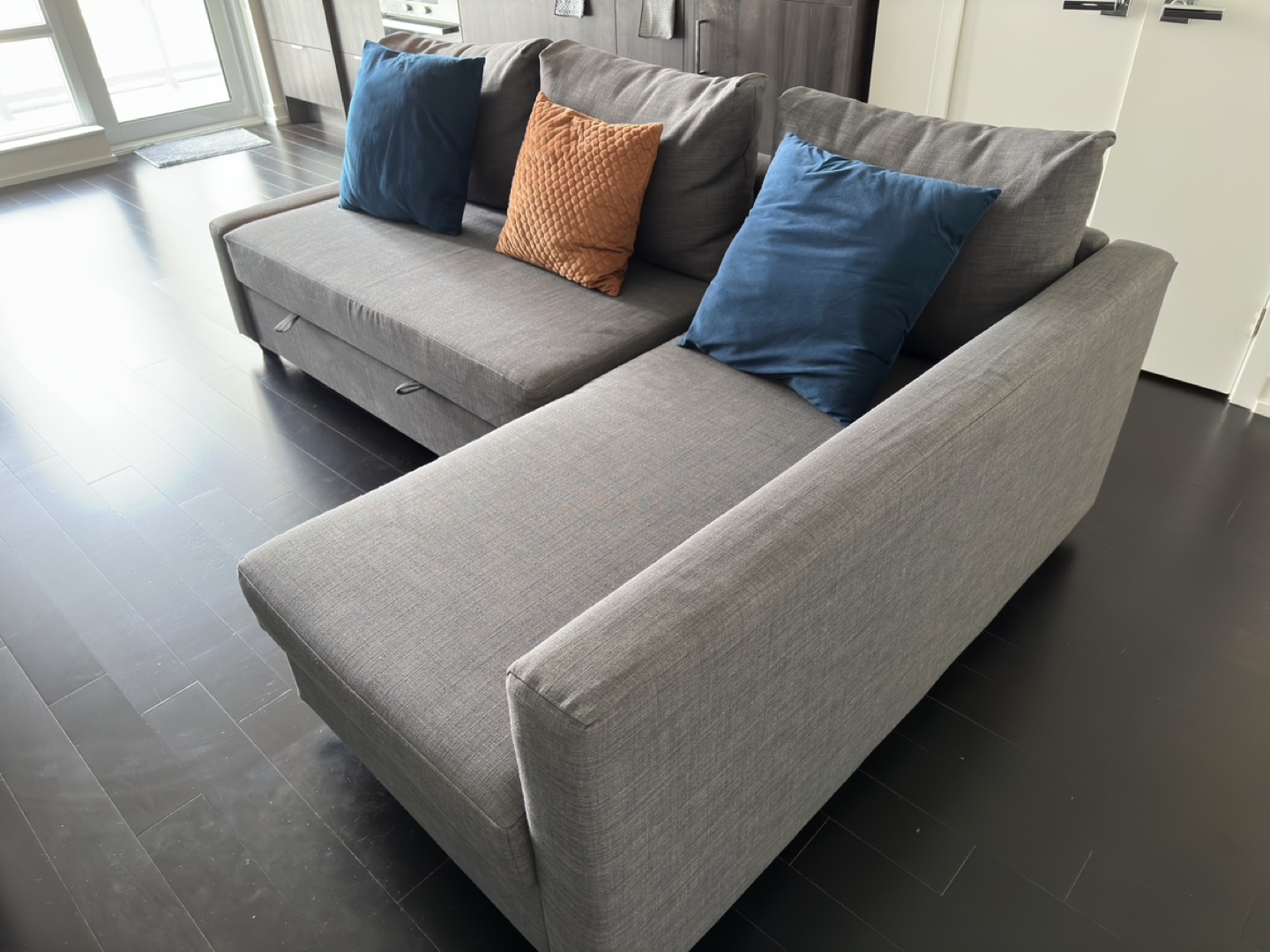 IKEA Sofa FRIHETEN sofa-bed with storage, Skiftebo dark gray - photo 2