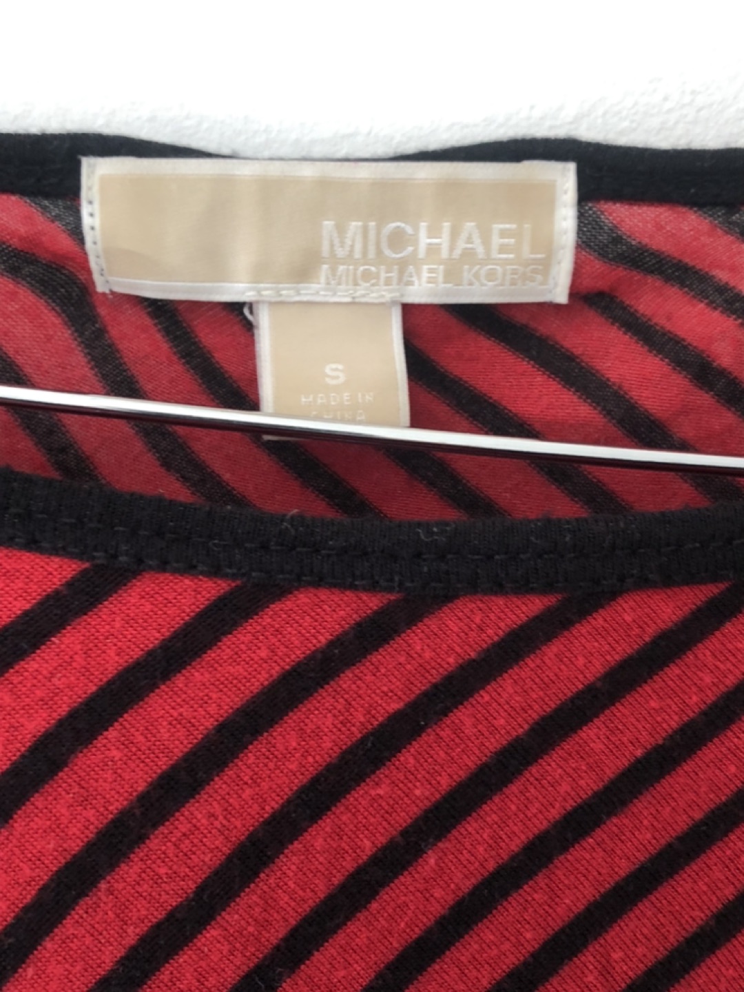 S- Michael Kors Red Striped Top image indicator(3)