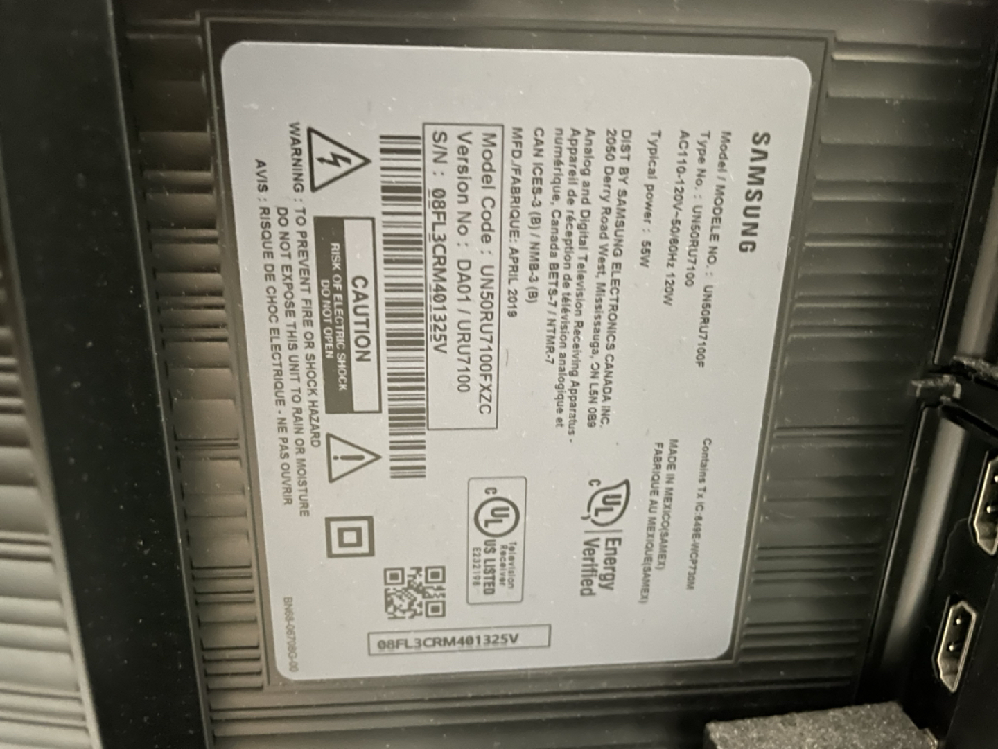50” Samsung 4K Smart TV - photo 2