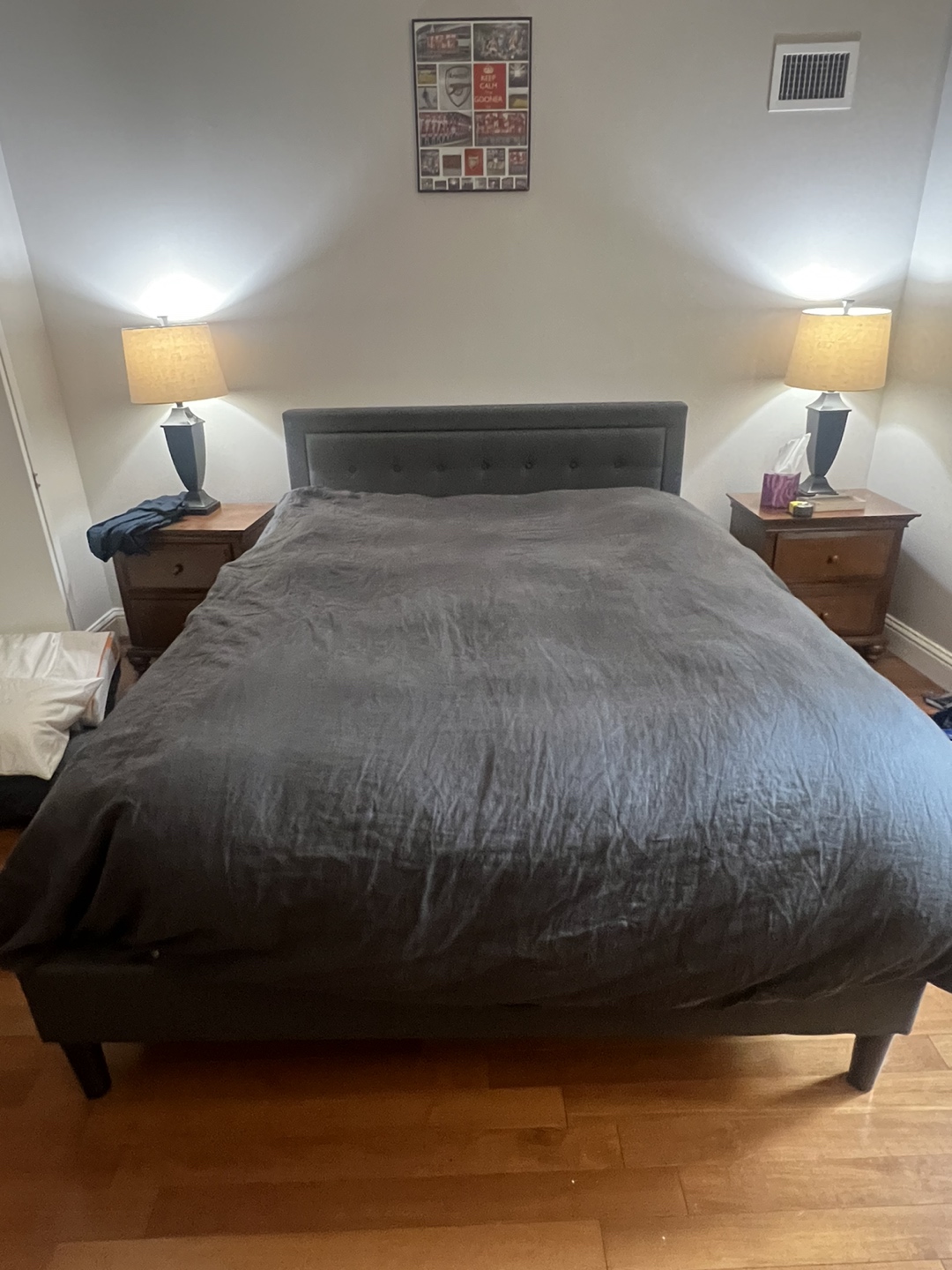 Queen bed frame and headboard (mattress not included)