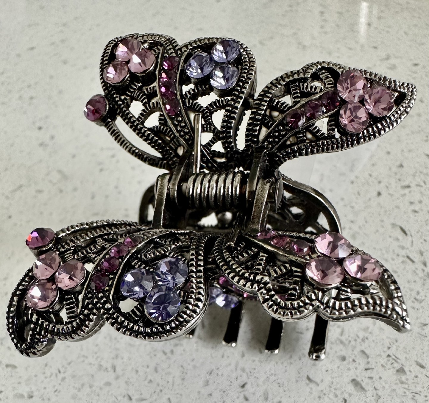 Elegant Metal Hair Clips with Stones image indicator(3)