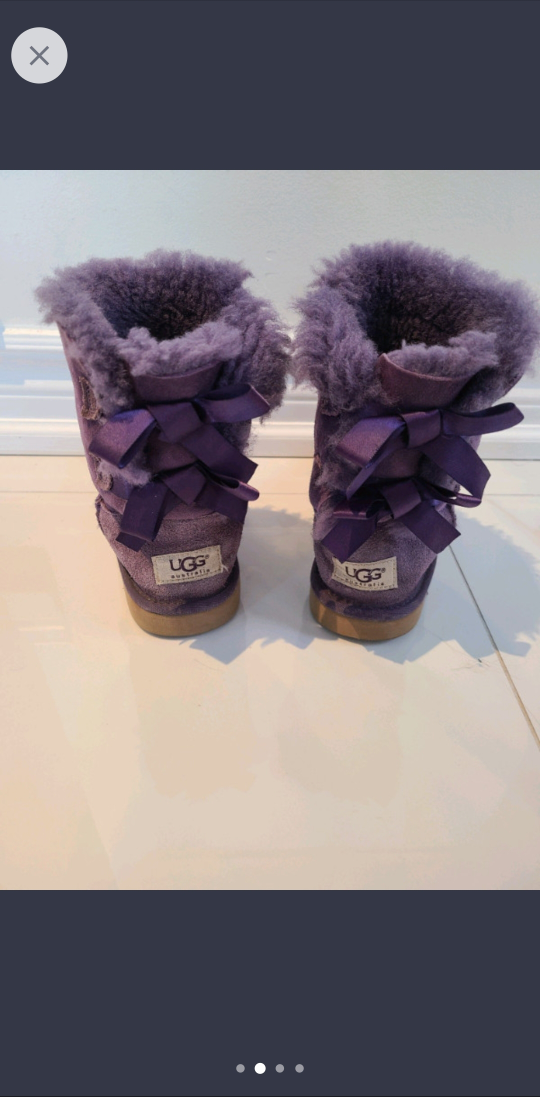 Bailey bow2 ugg boots size 1 thumbnail