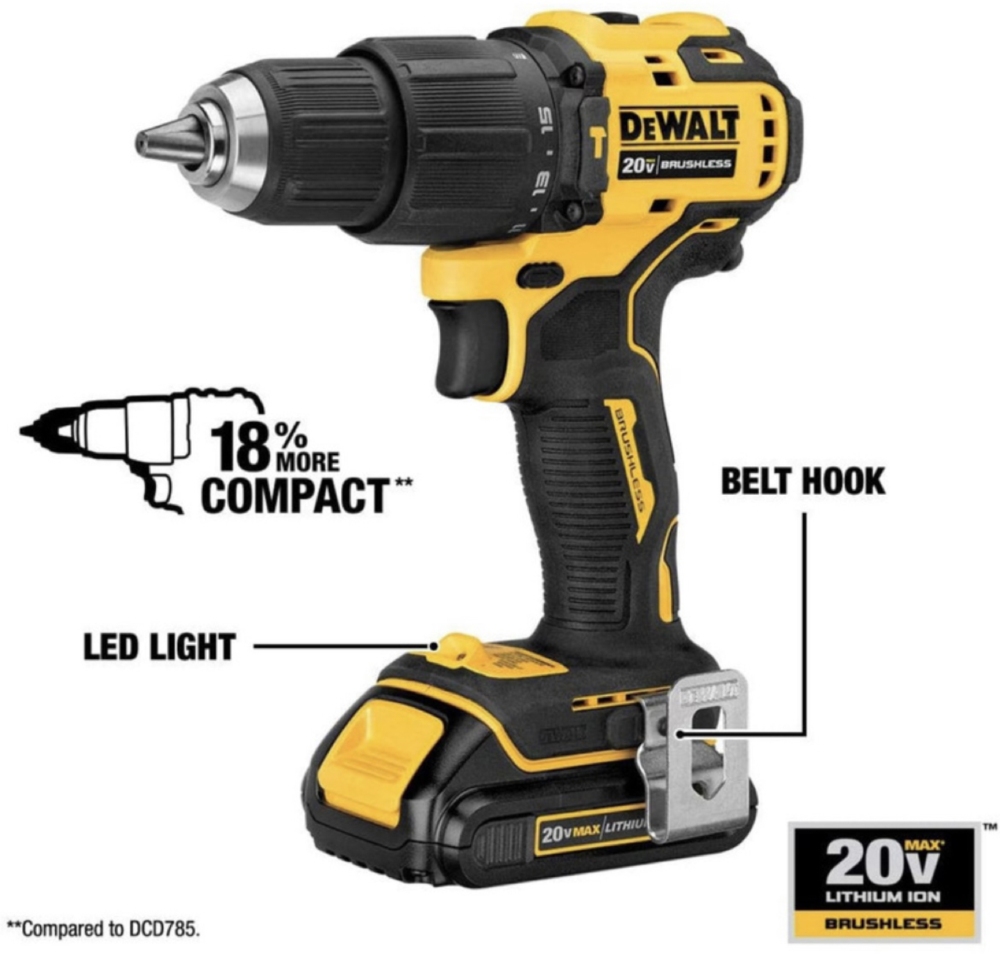DeWalt Brushless-drill {DCD708} thumbnail