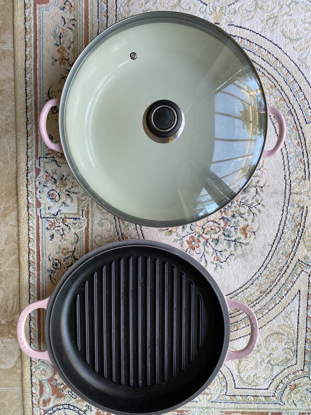 Le creuset pan and grill set