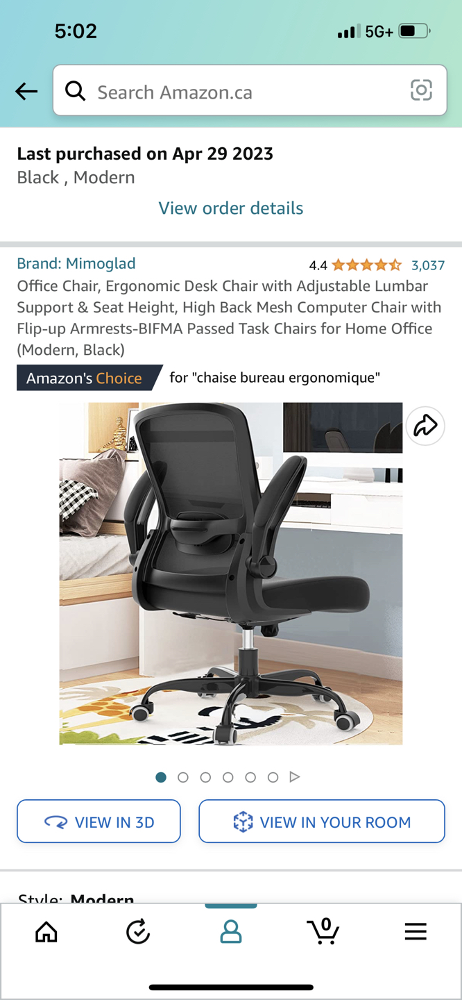 Mimoglad Ergonomic Office Chair - Adjustable Lumbar and height - photo 3