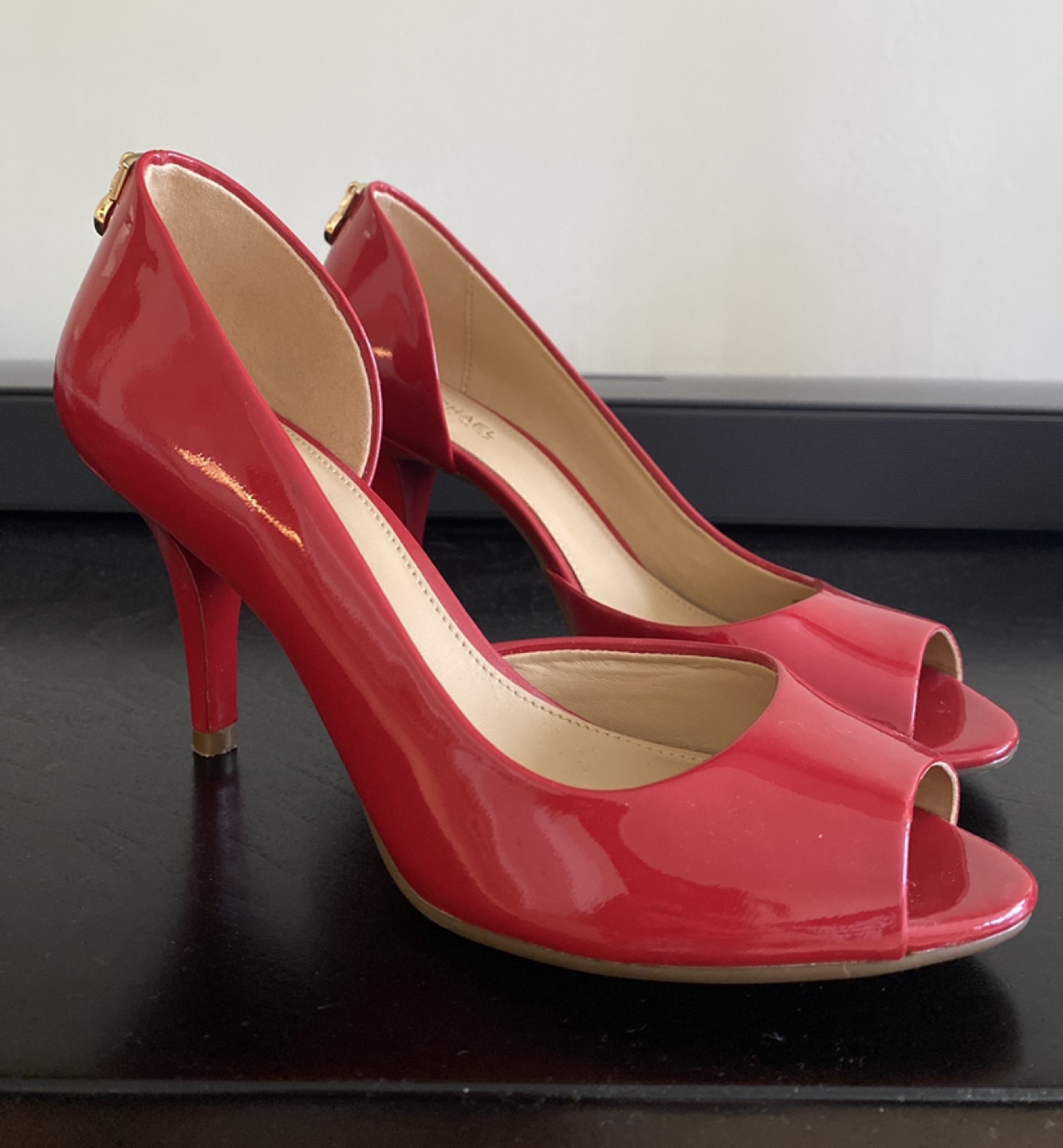 Michael Kors Red Peep Toe Heel (size 6) thumbnail