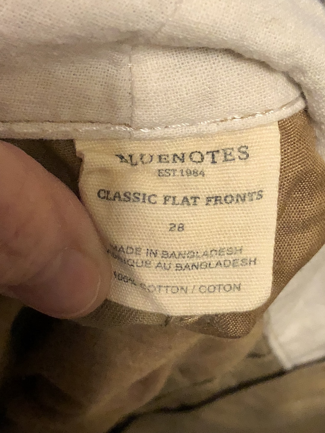 Men’s Bluenotes Khaki Flat Front Shorts XS 28” waist - photo 3