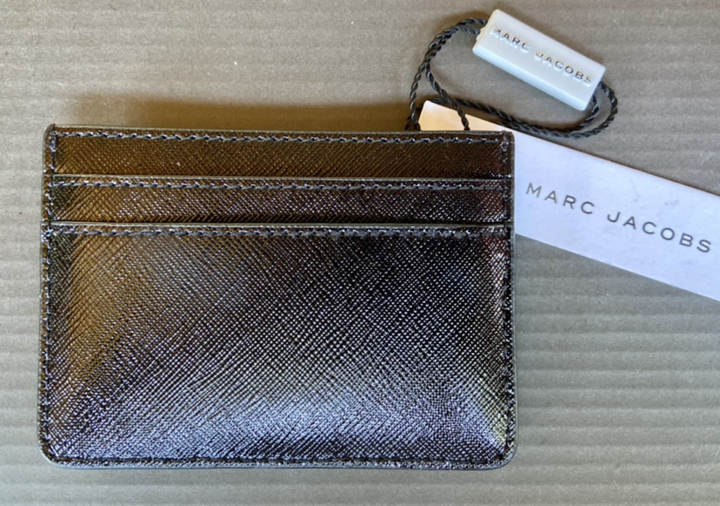 Marc Jacobsen Red & Gold glitter chequerboard card case NWT - photo 2