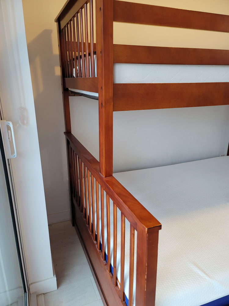 Twin over full solid wood bunk bed