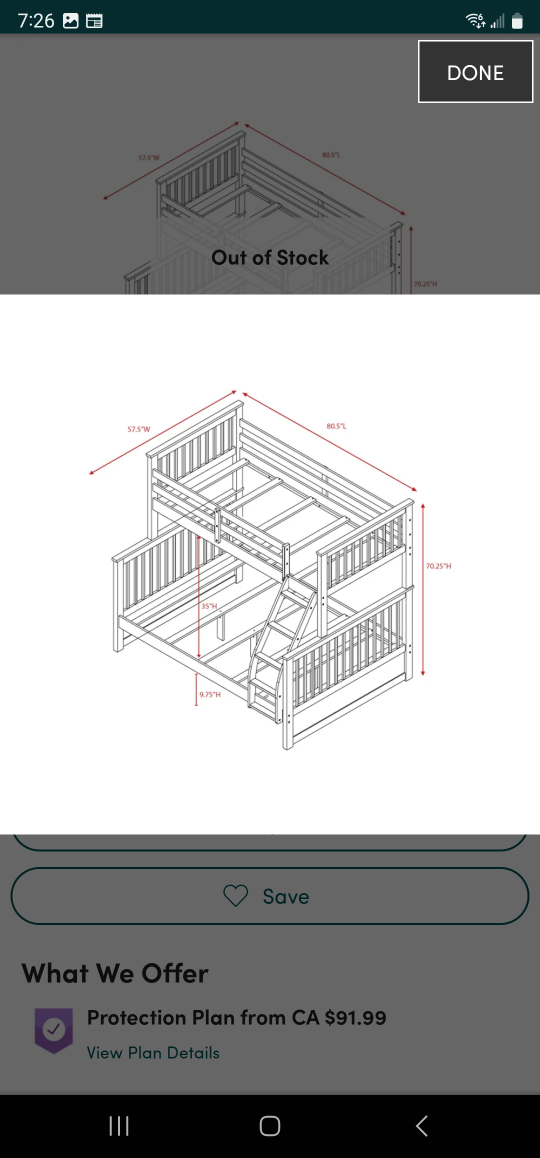 Twin over full solid wood bunk bed - photo 5