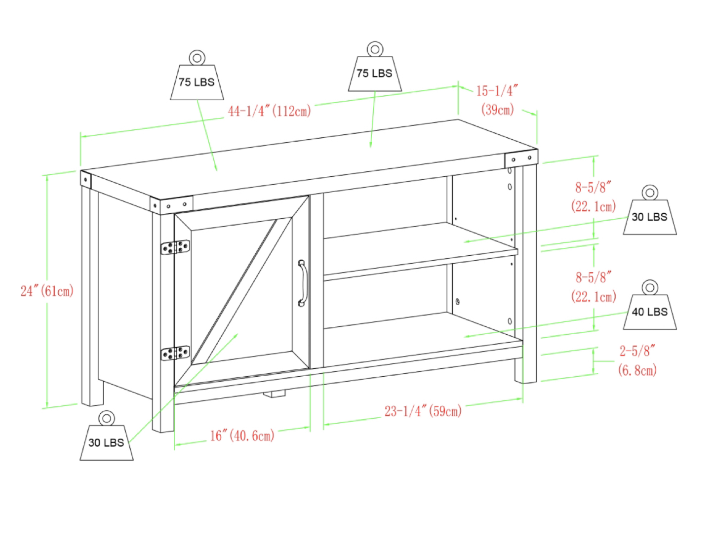 Elegant white TV unit - photo 4