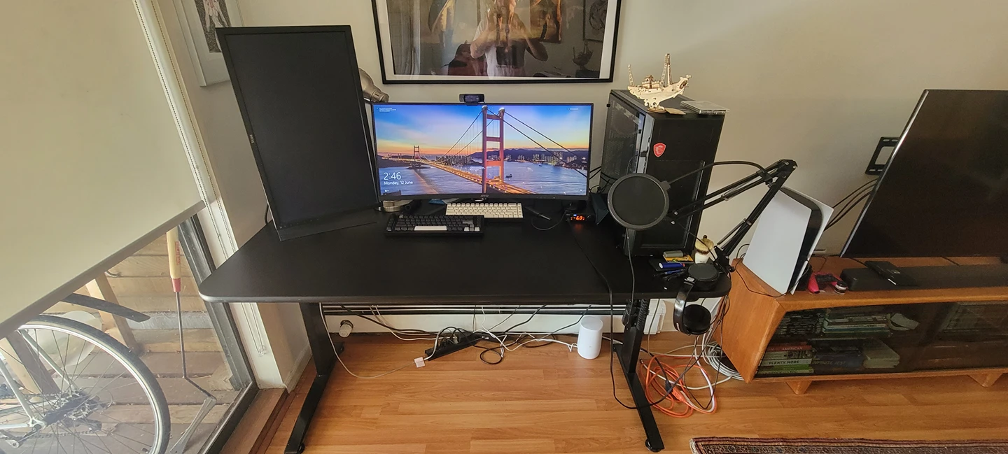motorized sit stand desk - photo 3