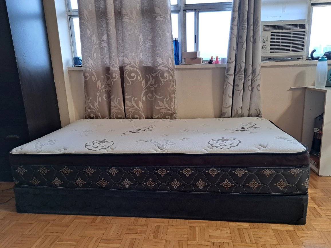 Few months old Twin Matress with box frame @80$