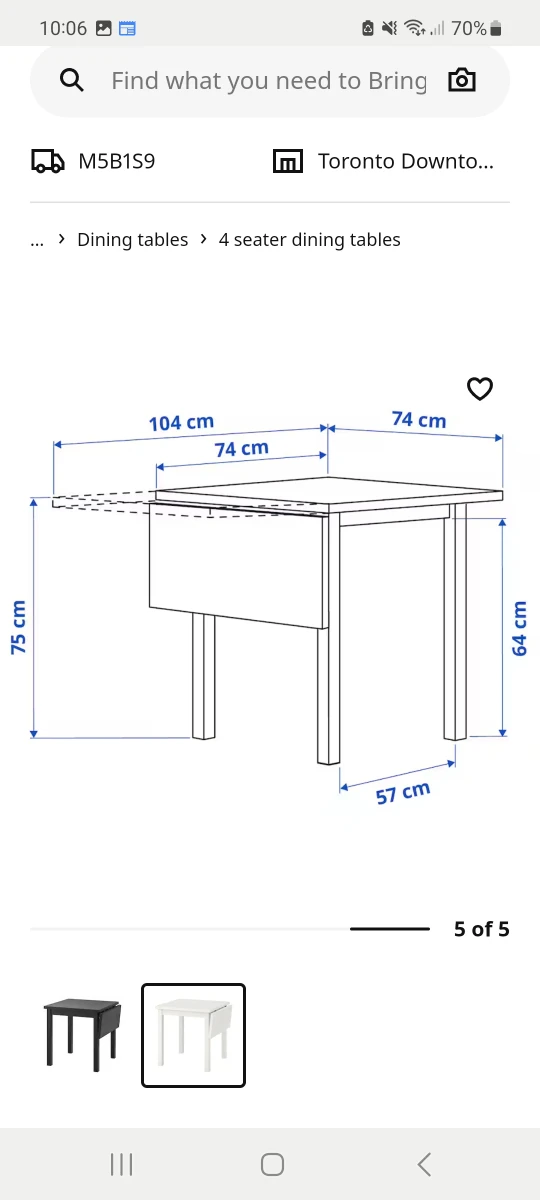 IKEA folding table and chairs - photo 3