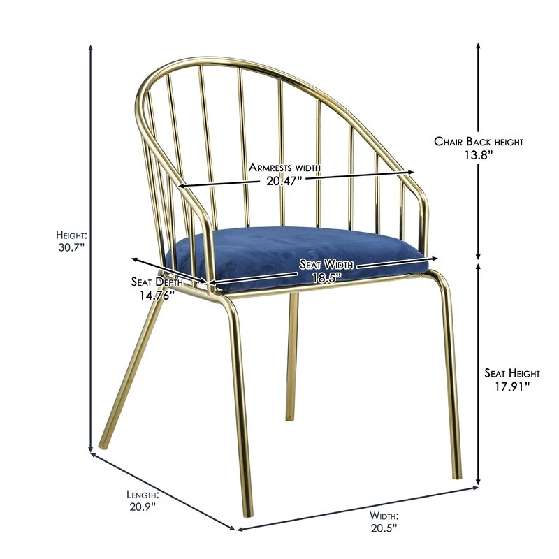Sleek Accent Chair - Gold and White - photo 3