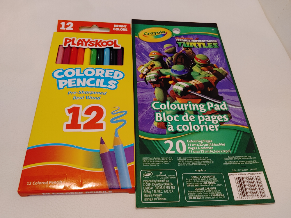 TMNT Coloring Pad and Playskool Coloring Pencils #freecycle