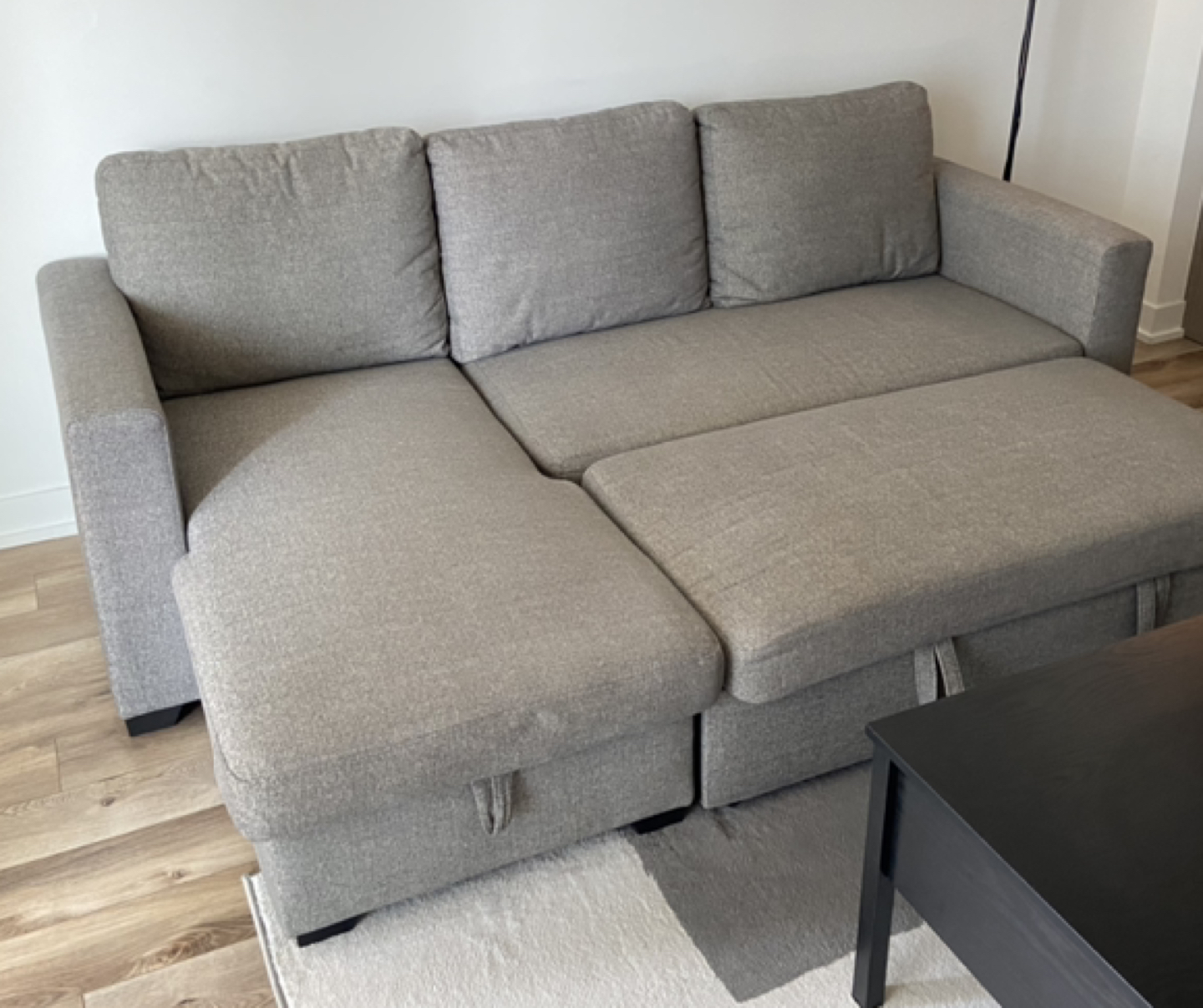 Hendrick Pullout Reversible Sleeper Sectional Sofa Couch - photo 5