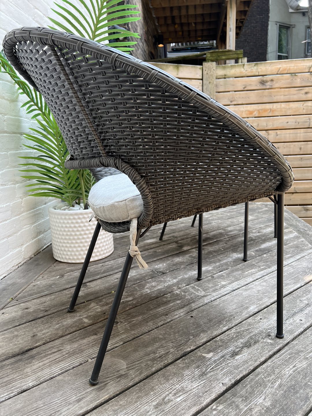 Two Outdoor Wicker Chairs - photo 3