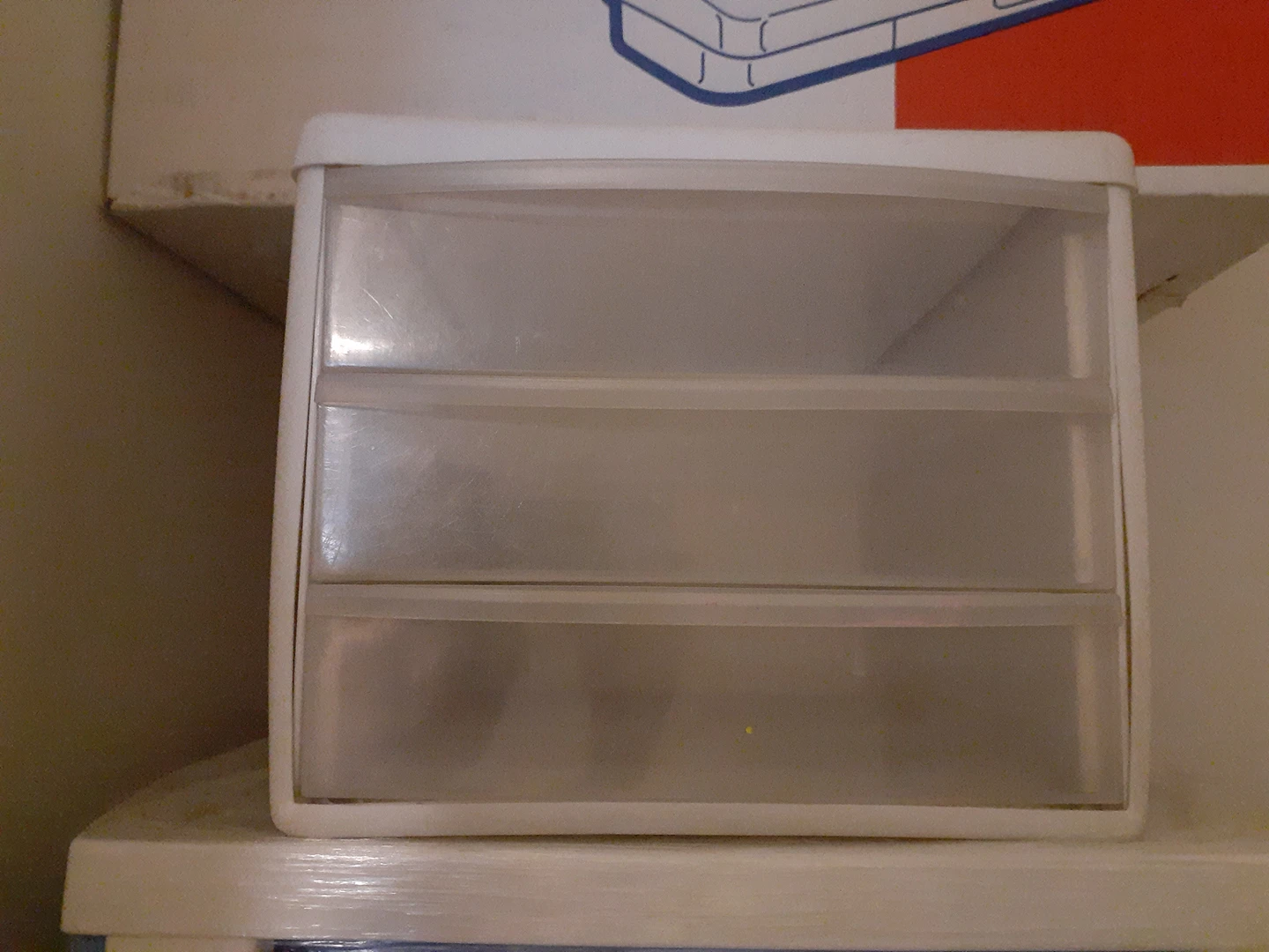 3 compartments small plastic drawer for office supplies thumbnail