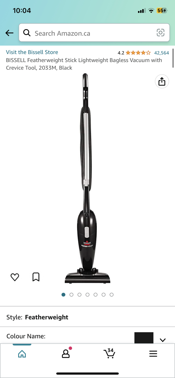 Bissell Featherweight Stick Lightweight Bagless Vacuum in Black thumbnail
