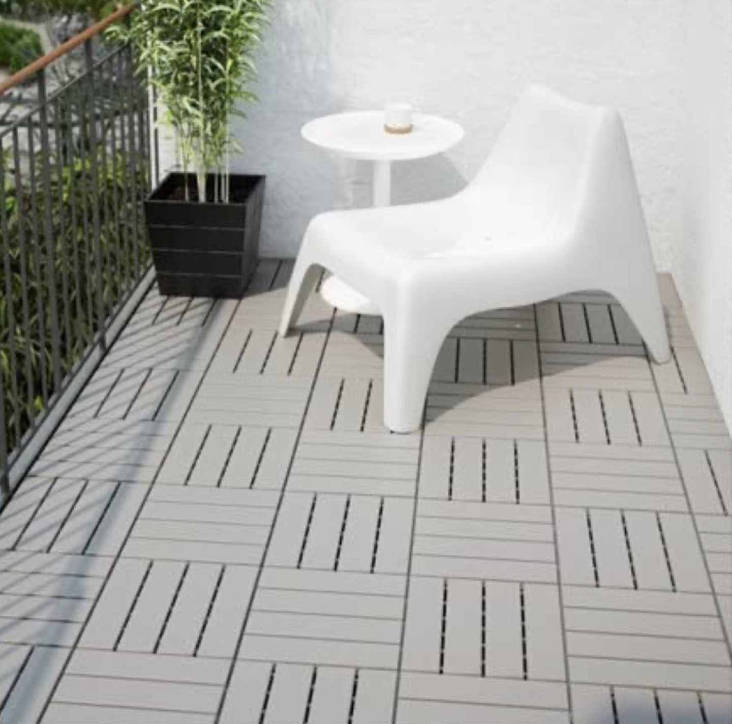 44 Pieces Decking - Ikea Runnen Light Grey