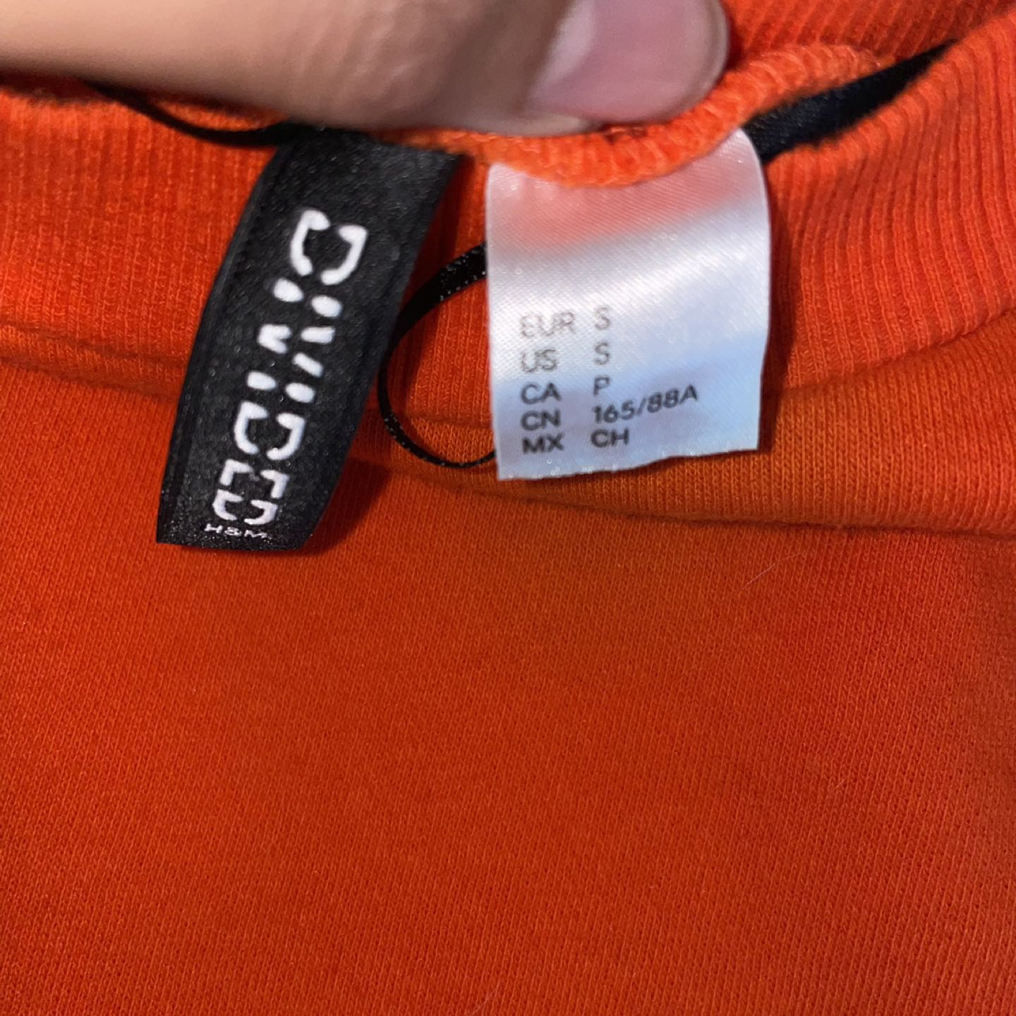 Cropped Orange H&M Sweater - photo 3