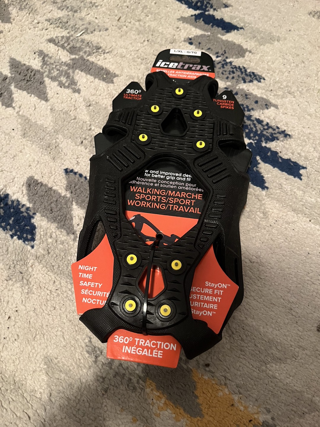 Ice cleats Snow Grip with spikes for shoes/ boots (size 9) thumbnail