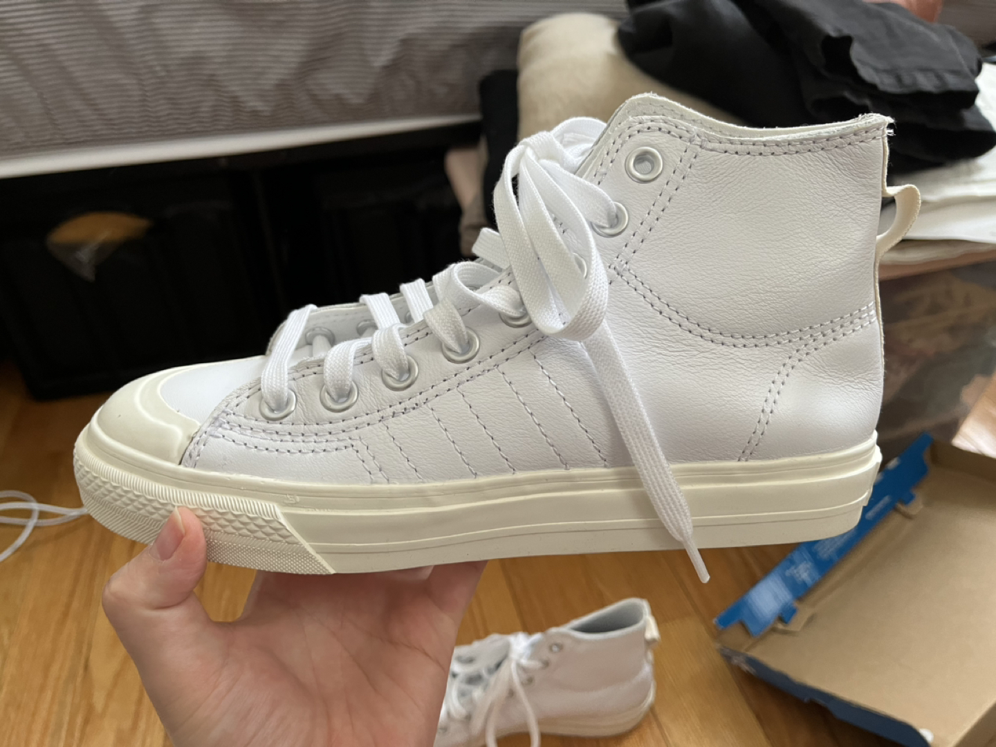 BRAND NEW Adidas High-Top White Sneakers