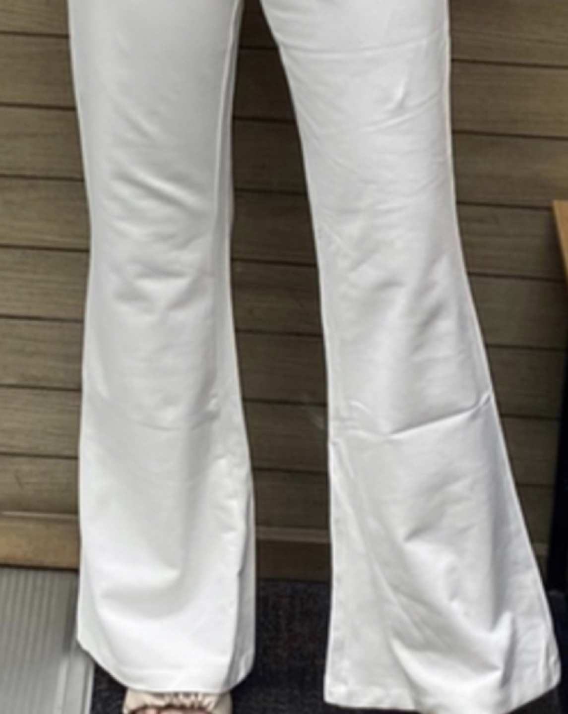 White flare pants thumbnail