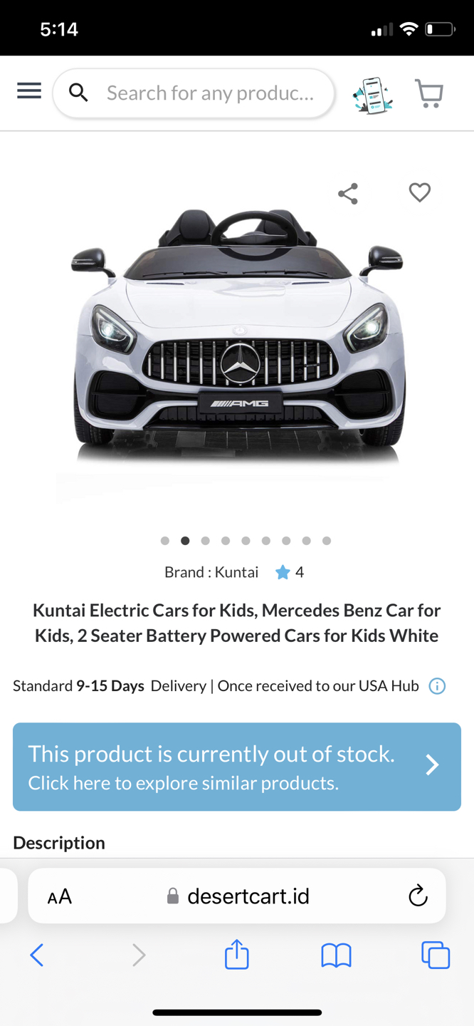 Mercedes Benz car for 2kids